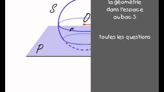 géométrie dans lespace  plan sécant à une sphère [upl. by Rratsal]