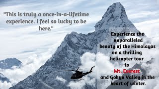 Mt Everest Overview 4K Helicopter Tour 8000 meter peaks Everest Cho Oyu Lhotse Makalu [upl. by Landa467]