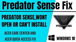 How to Fix Predator Sense Wont Open or Cant Install [upl. by Ailimaj]