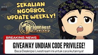 🔴KODE REFF TOPUP RMPNAWA SECERAH KODE REFF✨ DRAGON NEST M RELOAD  Vtuber Indonesia dragonnestm [upl. by Mathian]