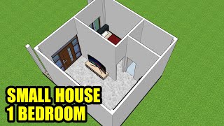 A25SMALL HOUSE MODEL DESIGN  5x5M  1 BEDROOM [upl. by Bernadine]