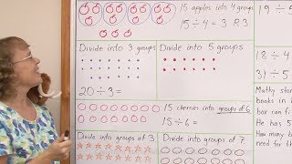 Introduction to remainders in division mental math [upl. by Dorene]