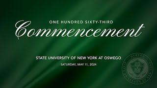 SUNY Oswego May 2024 Commencement College of Liberal Arts and Sciences [upl. by Ellenod981]