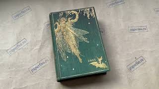 Обзор ежедневника Paperblanks 2023 Olive Fairy Оливковая Фея [upl. by Naoj]