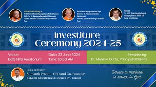 Investiture Ceremony 202425  BGS National Public School [upl. by Iridis98]