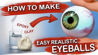 HOW TO MAKE  Easy Realistic Eyeballs  DYI  Epoxy Resin  Modeling clay  3d eye tutorial [upl. by Claudette]