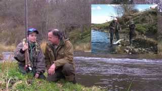 Salmon fishing on the Tweeds Whiteadder tributary  Andy Richardson with Mr Andrew Edey [upl. by Itsrejk]