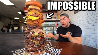 ONLY 25 MINUTES UNDEFEATED BURGER CHALLENGE WITH 30 MEAT PATTIES  Joel Hansen [upl. by Skippy]