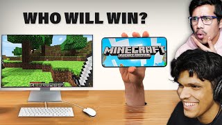 Minecraft Mobile VS PC 🔥 Who will Win with GamerFleet [upl. by Hightower]