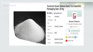 Sebacic Acid  Project database [upl. by Ravi]