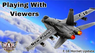 Playing War Tycoon F18 Hornet UDPATE  Roblox Live [upl. by Nuahsar]