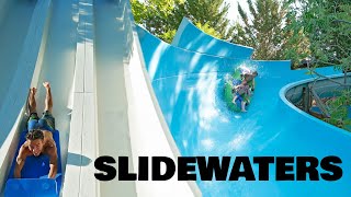 Slidewaters Waterpark ALL WATERSLIDES POV Lake Chelan Washington [upl. by Weisberg]