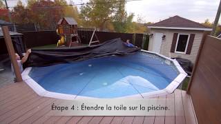 Couverture hivernale pour piscine hors terre par Toile Soleil [upl. by Eatnahs527]