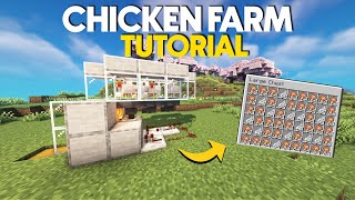 EASY Automatic Chicken Farm in Minecraft 120 Tutorial Hindi [upl. by Al921]