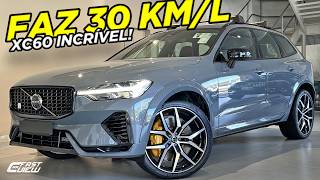 NOVO VOLVO XC60 POLESTAR 202324 SUV IMPRESSIONANTE FAZ 30 KML E HUMILHA FÁCIL A CONCORRÊNCIA [upl. by Siroval243]