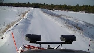 Snow Plowing quotRoof Camquot Plowing Cranberry Marsh Dikes [upl. by Weiman]