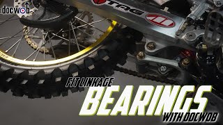 DOCWOB  YZ 250 2 Stroke project start  How to fit Linkage bearings with DOCWOB [upl. by Nnairek]