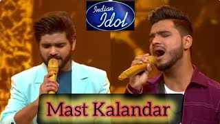 Salman Ali amp Vaibhav Gupta Mast Kalandar Song Indian Idol 14 Latest Performance salmanali [upl. by Akinyt]