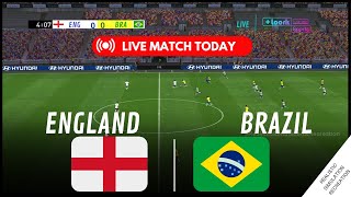 LIVE  England vs Brazil  International Friendly 2024  Full Match Streaming Videogame Simulation [upl. by Nodnelg499]