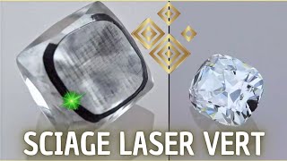 Processus Complet du Sciage au LASER VERT dun diamant  Green Laser Sawing [upl. by Fuller322]