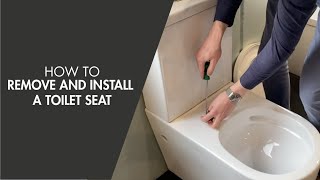 How to Remove and Install a Toilet Seat [upl. by Aztinaj]