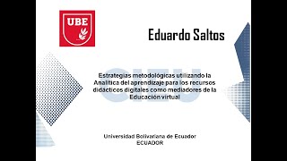 15 Saltos E  Estrategias Metodológicas Utilizando la Analítica del Aprendizaje como Mediadores [upl. by Llevram991]