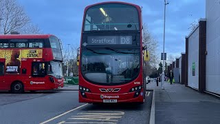 FULL ROUTE VISUAL  Stagecoach London Route D8 Crossharbour Asda To Stratford 16981 BV10WWJ [upl. by Flanders]