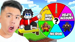 Roblox Bedwars But Random Wheel Controls My Game [upl. by Barde650]