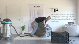 How to vacuum seal and repack your vetsak beanbag [upl. by Latton]