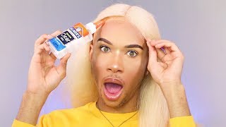 GLUING MY WIG WITH ELMERS SCHOOL GLUE [upl. by Stalder]