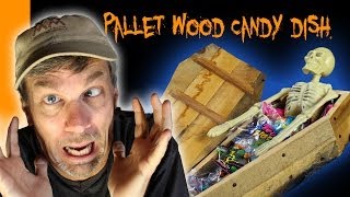 Make a coffin candy dish with pallet wood With bonus scary story Halloween fun [upl. by Aziaf]