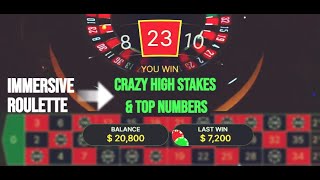 Crazy high stakes at Immersive Roulette with my Roulette System [upl. by Rowe]