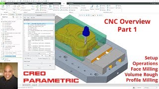 Creo Parametric Manufacturing  CNC Machining Overview Part 1 [upl. by Ennyroc]