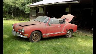 VW BARN FIND Convertible Karmann Ghia Sitting for decades  Volkswagen Ghia Found  Vw Restoration [upl. by Trotta]