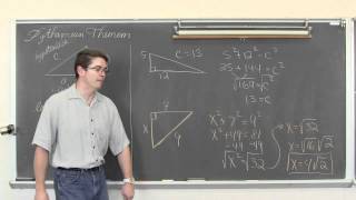 Pythagorean Theorem 4 Examples w Fractions amp Radicals [upl. by Fowkes168]