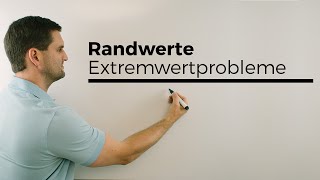 Randwerte speziell bei Extremwertproblemen Optimierungsaufgaben  Mathe by Daniel Jung [upl. by Lamb70]