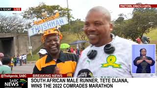 South African male runner Tete Dijana wins the 2022 Comrades Marathon [upl. by Phillips831]