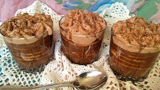 Tarta de galletas y chocolate en vasitos  Tarta de la abuela en vasitos  El Dulce Paladar [upl. by Checani]