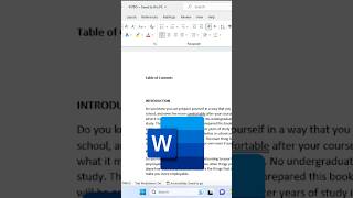 Automatically creating a table of contents in Word [upl. by Nerdna234]