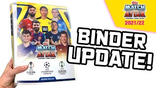 NEARLY COMPLETE  Topps MATCH ATTAX 202122  BINDER UPDATE [upl. by Tatiana]