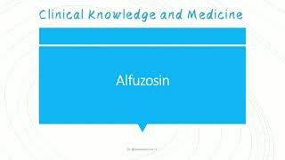 Alfuzosin  Indications Contraindications Cautions And Side Effects [upl. by Eentrok]