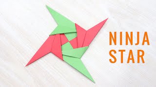 How to Make a Paper Ninja Star  Origami Ninja Star Easy [upl. by Eeslek]