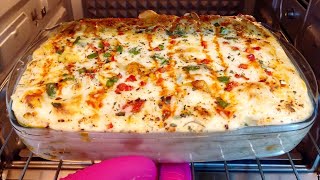 White Sauce Pasta  Creamy Bake Pasta Easy Steps [upl. by Christophe]