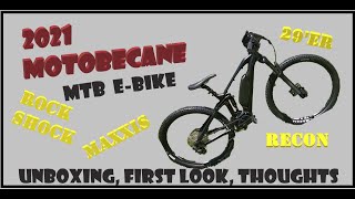 2021 Motobecane HAL e29er MTB ebike from bikesdirectcom unboxing and first impressions [upl. by Anaizit]