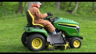 2015 X590 John Deere Lawn Tractor CUTTING and Mowing GRASS [upl. by Hazel221]