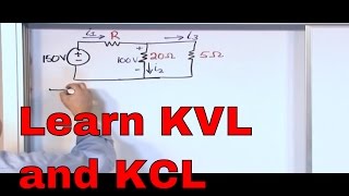 Kirchhoffs Laws in Circuit Analysis  KVL and KCL Examples  Kirchhoffs Voltage Law amp Current Law [upl. by Shepley]