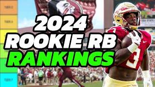 Ranking the BIZARRE 2024 Rookie Running Backs  Dynasty Football [upl. by Zeralda]