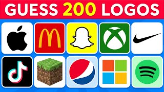 Guess the Logo in 3 Seconds  200 Famous Logos ✅ Logo Quiz 2024 [upl. by Schnell]