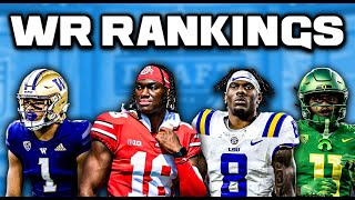 2024 NFL Draft WR Rankings  A Once In A Lifetime Class [upl. by Ilan646]