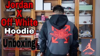 Jordan X Off White Hoodie Unboxing plus Jordan 1 and 3 [upl. by Hoes]